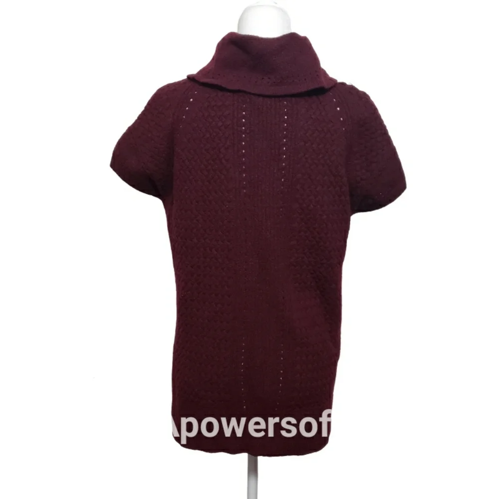 Lane Bryant Burgundy Cowl Neck Short Sleeve Sweater